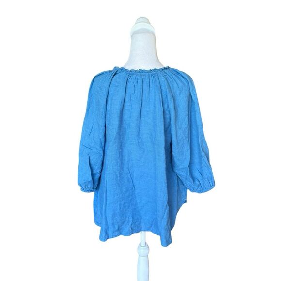 J Jill Love Linen Blouse Top Peasant Boho Relaxed Fit Bundle Of 2 Womens Large - Picture 10 of 15